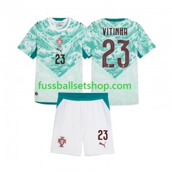 Günstige Fußball Trikotsatz Portugal Vitinha 23 Kinder Auswärtstrikot 2026 2027 Kurzarm