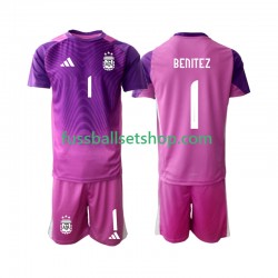 Günstige Fußball Trikotsatz Argentinien Walter Daniel Benitez 1 Torwart Kinder Heimtrikot 2025 Kurzarm