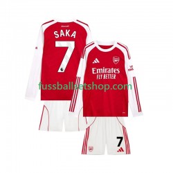 Günstige Fußball Trikotsatz Arsenal Bukayo Saka 7 Kinder Heimtrikot 2025-2026 Langarm