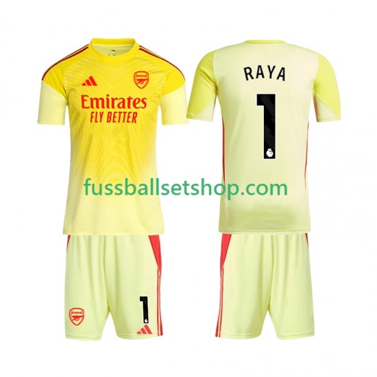 Günstige Fußball Trikotsatz Arsenal Raya 1 Torwart Kinder Heimtrikot 2025-2026 Kurzarm