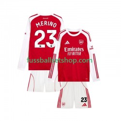 Günstige Fußball Trikotsatz Arsenal Merino 23 Kinder Heimtrikot 2025-2026 Langarm