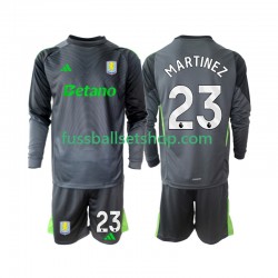 Günstige Fußball Trikotsatz Aston Villa Emiliano Martinez 23 Torwart Kinder Heimtrikot 2025-2026 Langarm