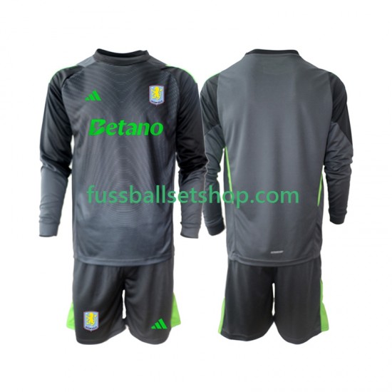 Günstige Fußball Trikotsatz Aston Villa Torwart Kinder Heimtrikot 2025-2026 Langarm
