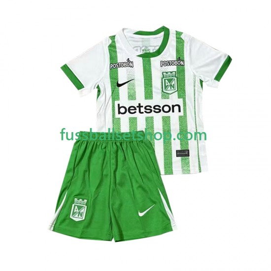Günstige Fußball Trikotsatz Atletico Nacional Kinder Heimtrikot 2025 Kurzarm