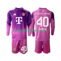 Günstige Fußball Trikotsatz FC Bayern München Jonas Urbig 40 Torwart Kinder Viertestrikot 2025-2026 Langarm