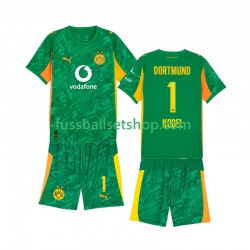 Günstige Fußball Trikotsatz Borussia Dortmund Gregor Kobel 1 Torwart Kinder Heimtrikot 2025-2026 Kurzarm