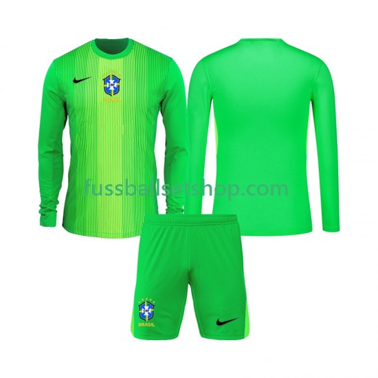 Günstige Fußball Trikotsatz Brasilien Torwart Kinder Heimtrikot 2026 Langarm