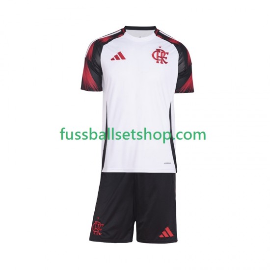 Günstige Fußball Trikotsatz CR Flamengo Kinder Auswärtstrikot 2025-2026 Kurzarm