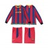 Günstige Fußball Trikotsatz FC Barcelona Retro Kinder Heimtrikot 2011 2010 Langarm