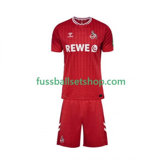 Günstige Fußball Trikotsatz FC Köln Kinder Auswärtstrikot 2025-2026 Kurzarm