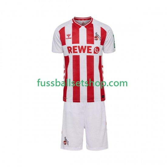 Günstige Fußball Trikotsatz FC Köln Kinder Heimtrikot 2025-2026 Kurzarm