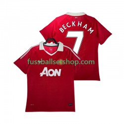 Günstige Fußball Trikotsatz Manchester United BECKHAM 7 Retro Herren Heimtrikot 2011 2010 Kurzarm