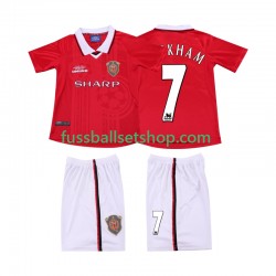 Günstige Fußball Trikotsatz Manchester United BECKHAM 7 2000 Retro Kinder Heimtrikot 1999 Kurzarm