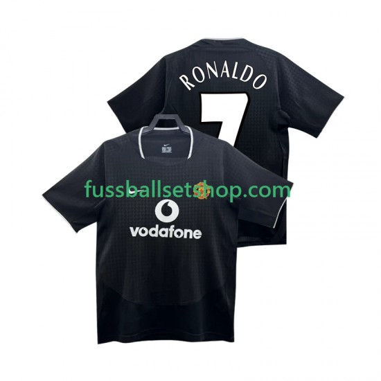 Günstige Fußball Trikotsatz Manchester United RONALDO 7 2004 Retro Herren Auswärtstrikot 2002 Kurzarm