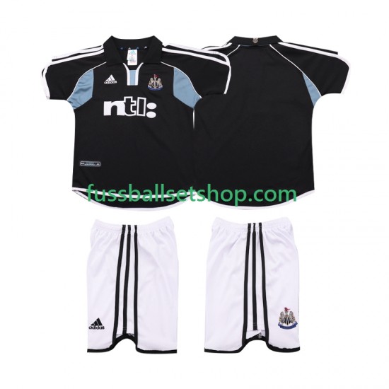 Günstige Fußball Trikotsatz Newcastle United 2000 2001 Retro Kinder Auswärtstrikot Kurzarm