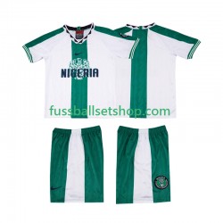 Günstige Fußball Trikotsatz Nigeria 1996 Retro Kinder Auswärtstrikot Kurzarm
