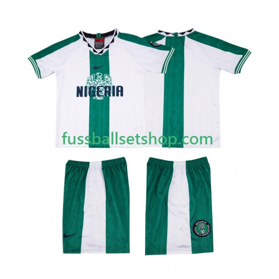 Günstige Fußball Trikotsatz Nigeria 1996 Retro Kinder Auswärtstrikot Kurzarm