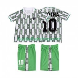 Günstige Fußball Trikotsatz Nigeria OKOCHA 10 Retro Kinder Auswärtstrikot 1994 Kurzarm