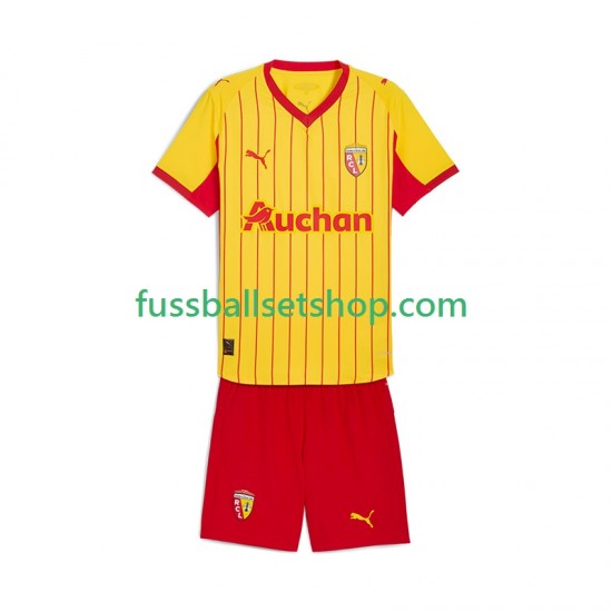 Günstige Fußball Trikotsatz RC Lens Kinder Heimtrikot 2025-2026 Kurzarm