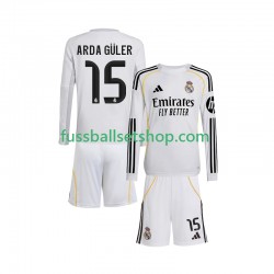 Günstige Fußball Trikotsatz Real Madrid Arda Guler 15 Kinder Heimtrikot 2025-2026 Langarm