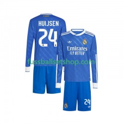 Günstige Fußball Trikotsatz Real Madrid Huijsen 24 Kinder Ausweichtrikot 2025-2026 Langarm