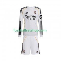 Günstige Fußball Trikotsatz Real Madrid Kinder Heimtrikot 2025-2026 Langarm