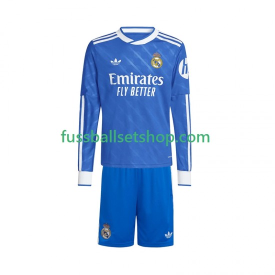 Günstige Fußball Trikotsatz Real Madrid Kinder Ausweichtrikot 2025-2026 Langarm