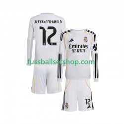 Günstige Fußball Trikotsatz Real Madrid Trent Alexander-Arnold 12 Kinder Heimtrikot 2025-2026 Langarm