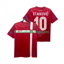 Günstige Fußball Trikotsatz Serbien STAKKOVIC 10 Retro Herren Heimtrikot 2010 Kurzarm