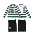 Günstige Fußball Trikotsatz Sporting CP 2001 2003 Retro Kinder Heimtrikot Langarm