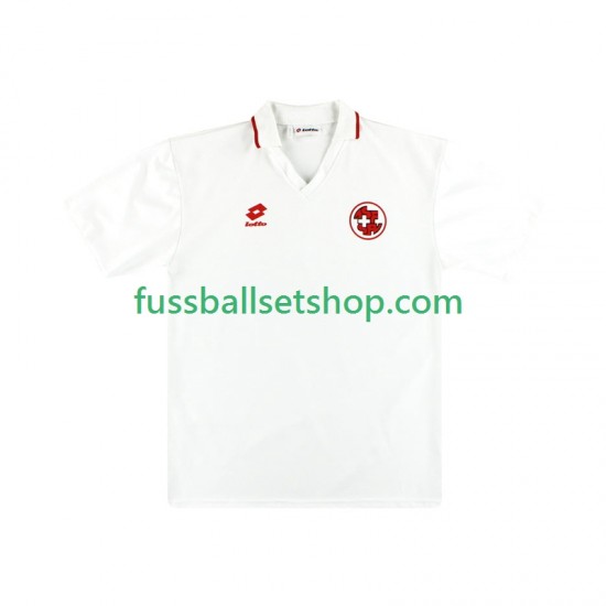 Günstige Fußball Trikotsatz Schweiz Retro Herren Auswärtstrikot 1994 Kurzarm