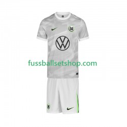 Günstige Fußball Trikotsatz VfL Wolfsburg Kinder Auswärtstrikot 2025-2026 Kurzarm