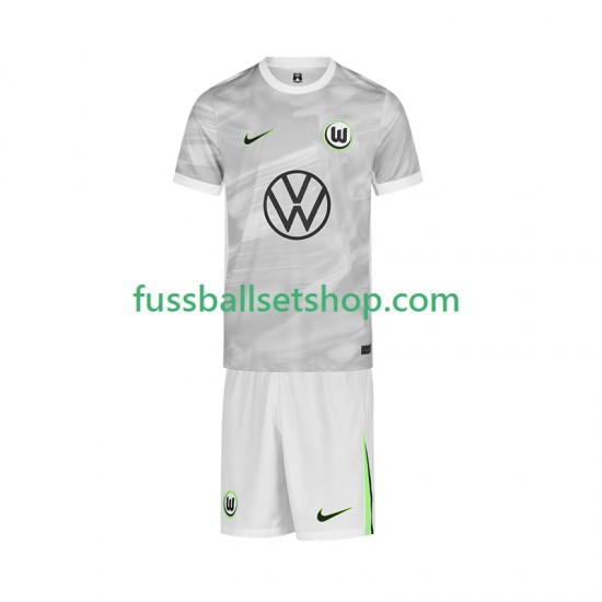 Günstige Fußball Trikotsatz VfL Wolfsburg Kinder Auswärtstrikot 2025-2026 Kurzarm