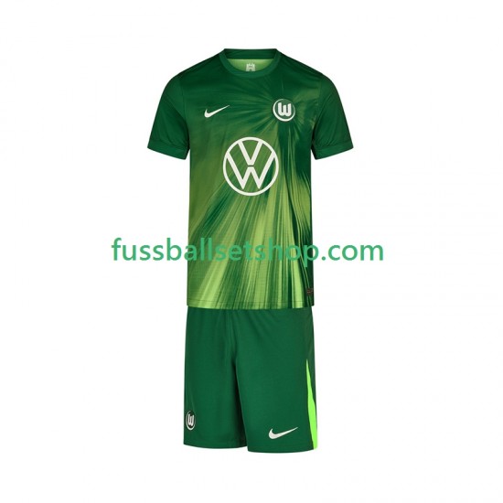 Günstige Fußball Trikotsatz VfL Wolfsburg Kinder Heimtrikot 2025-2026 Kurzarm