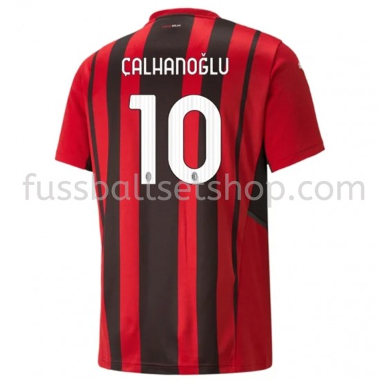 Günstige Fußball Trikotsatz AC Milan Hakan Calhanoglu 10 Heimtrikot 2021-2022 Kurzarm