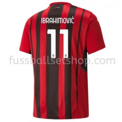 Günstige Fußball Trikotsatz AC Milan Zlatan Ibrahimovic 11 Heimtrikot 2021-2022 Kurzarm
