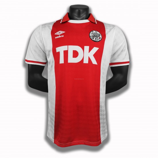 Günstige Fußball Trikotsatz AFC Ajax Retro Heimtrikot 1990 Kurzarm