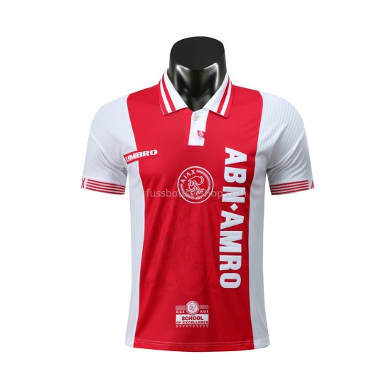Günstige Fußball Trikotsatz AFC Ajax Retro Heimtrikot 1997-1998 Kurzarm