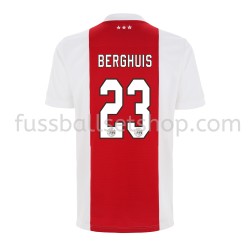 Günstige Fußball Trikotsatz AFC Ajax Steven Berghuis 23 Heimtrikot 2021-2022 Kurzarm