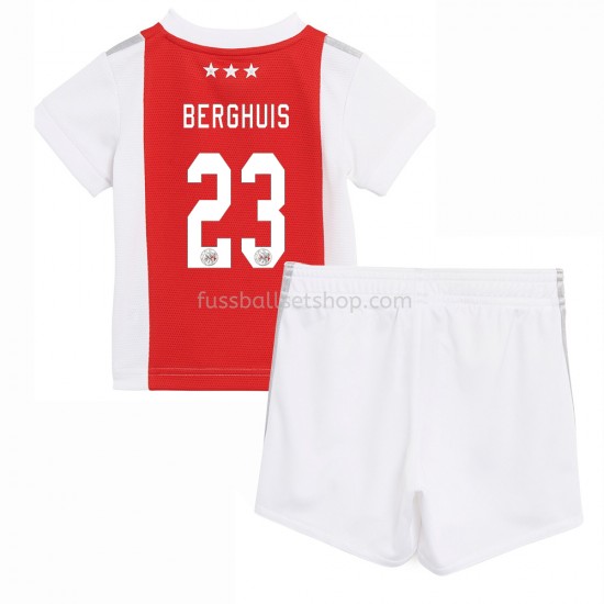 Günstige Fußball Trikotsatz AFC Ajax Steven Berghuis 23 Kinder Heimtrikot 2021-2022 Kurzarm