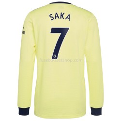Günstige Fußball Trikotsatz Arsenal Bukayo Saka 7 Auswärtstrikot 2021-2022 Langarm