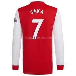 Günstige Fußball Trikotsatz Arsenal Bukayo Saka 7 Heimtrikot 2021-2022 Langarm