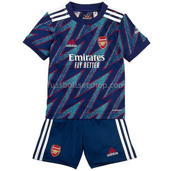 Günstige Fußball Trikotsatz Arsenal Kinder Ausweichtrikot 2021-2022 Kurzarm