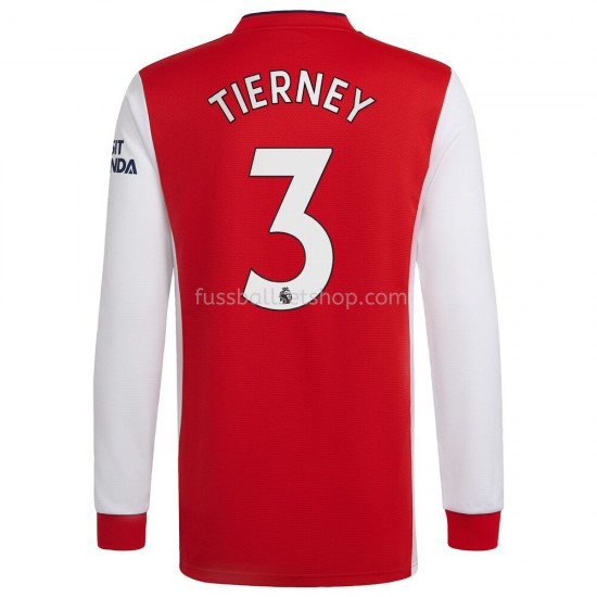 Günstige Fußball Trikotsatz Arsenal Kieran Tierney 3 Heimtrikot 2021-2022 Langarm