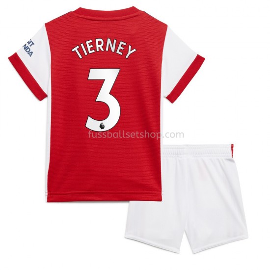Günstige Fußball Trikotsatz Arsenal Kieran Tierney 3 Kinder Heimtrikot 2021-2022 Kurzarm