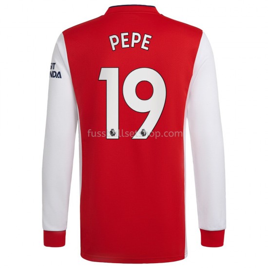 Günstige Fußball Trikotsatz Arsenal Nicolas Pepe 19 Heimtrikot 2021-2022 Langarm