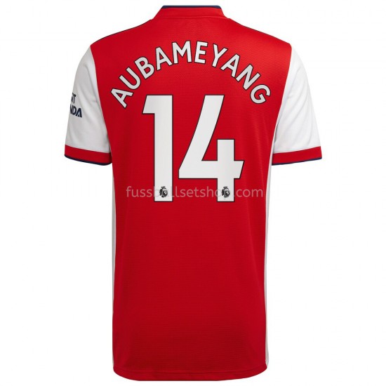 Günstige Fußball Trikotsatz Arsenal Pierre-Emerick Aubameyang 14 Heimtrikot 2021-2022 Kurzarm
