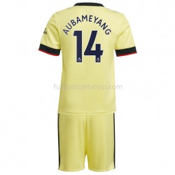 Günstige Fußball Trikotsatz Arsenal Pierre-Emerick Aubameyang 14 Kinder Auswärtstrikot 2021-2022 Kurzarm