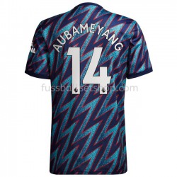 Günstige Fußball Trikotsatz Arsenal Pierre-Emerick Aubameyang 14 Ausweichtrikot 2021-2022 Kurzarm