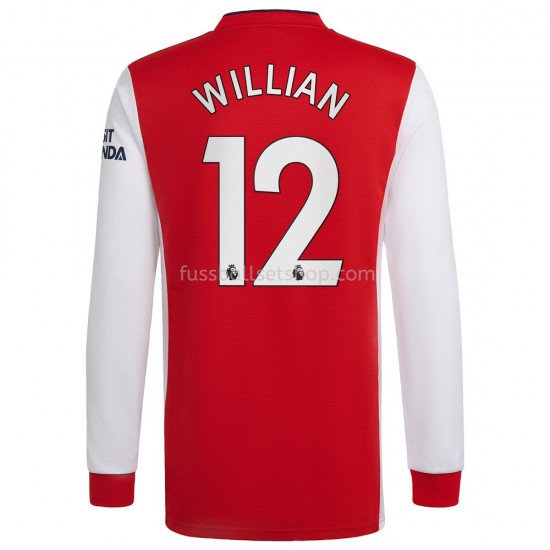 Günstige Fußball Trikotsatz Arsenal Willian 12 Heimtrikot 2021-2022 Langarm